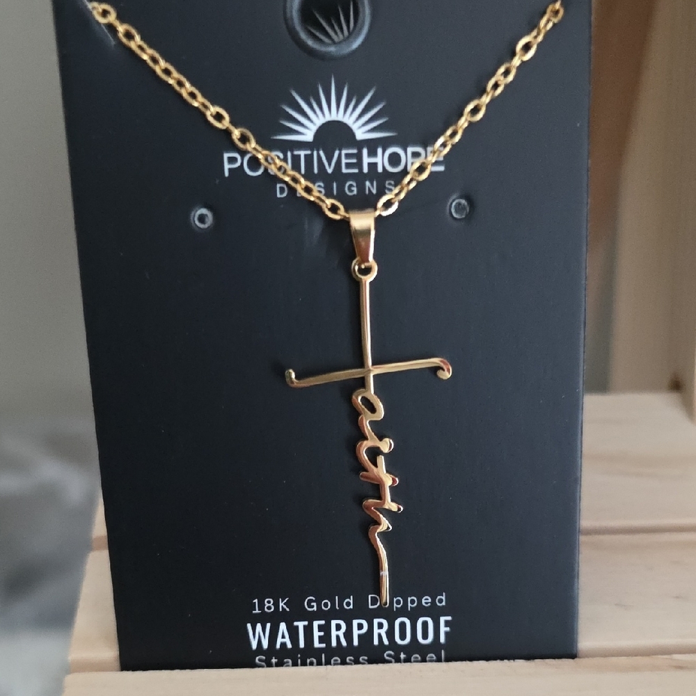 Positive Hope Designs Gold Cross Necklace